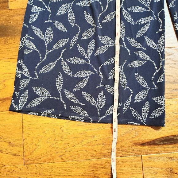 LANE BRYANT Kimono Sleeve NEW Jersey Jumpsuit Navy Size 14/16/XL Leaves - Picture 5 of 10